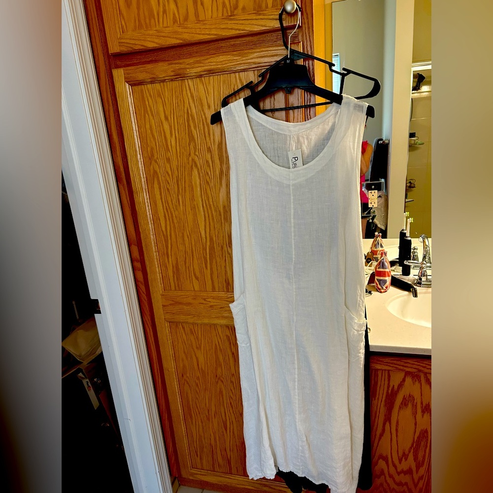 White Linen Dress